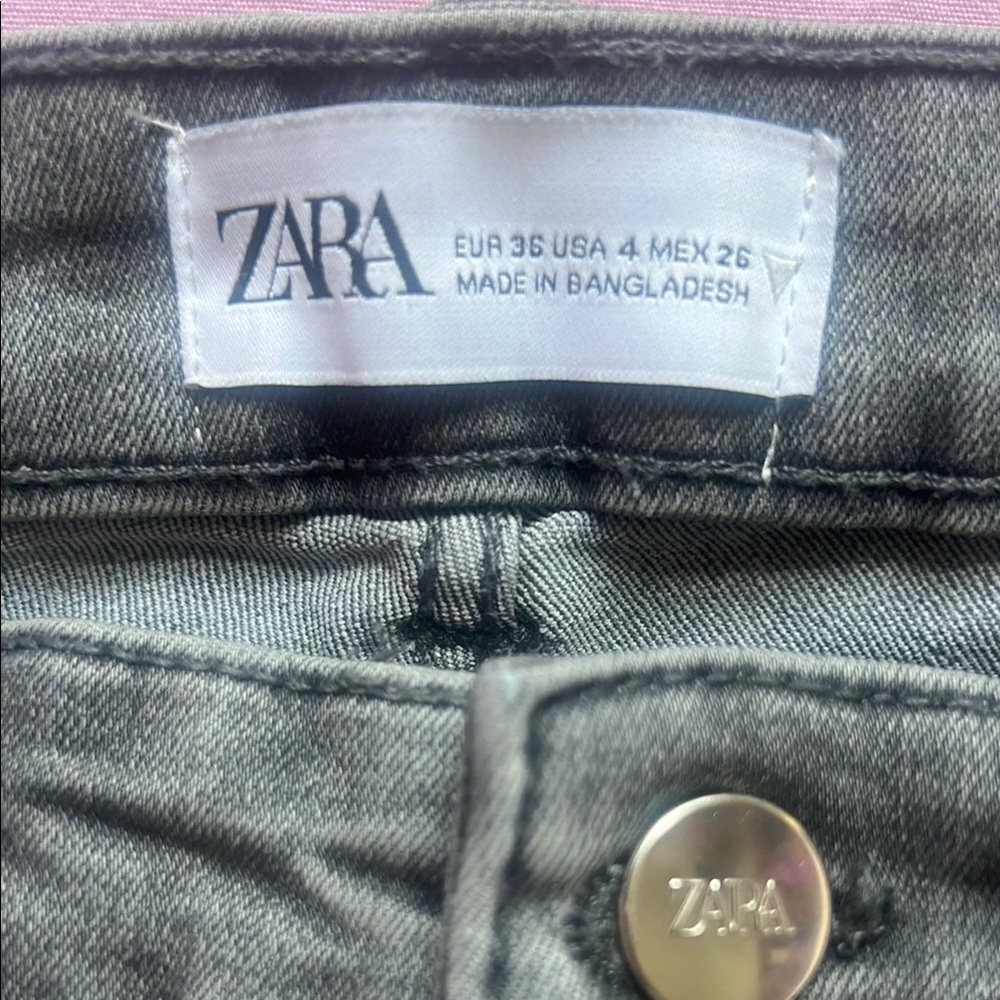 Zara Gray High Waisted Skinny Jeans — US 4 - Picture 2 of 8